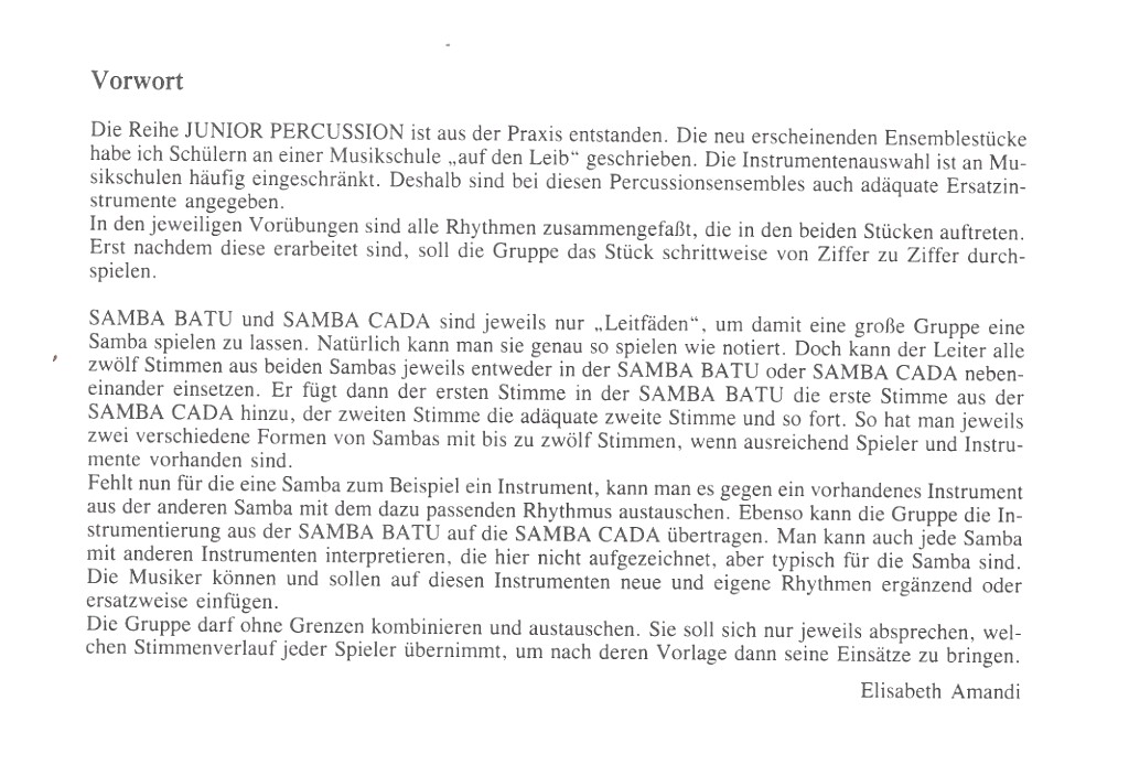 Kompositionen Samba